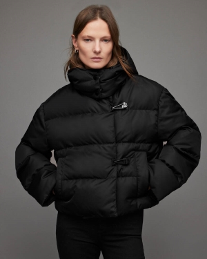 Allsaints Allais Puffer Jacka Dam Svarta | SE.WO152V-5
