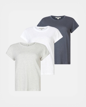 Allsaints Anna 3 Packs T-shirt Dam Grå Olika Färger | SE.WM208X-8090