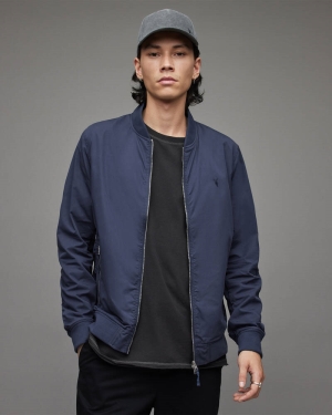 Allsaints Bassett Bomber Jacka Herr Blå | SE.MJ190W-7711
