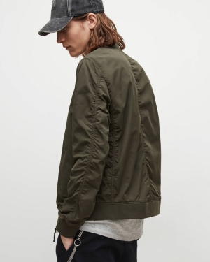 Allsaints Bassett Bomber Jacka Herr Khaki | SE.MJ189W-6988