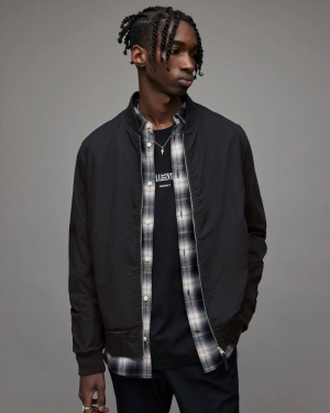 Allsaints Bassett Bomber Jacka Herr Svarta | SE.MJ006R-5