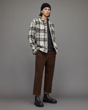 Allsaints Brook Corduroy Hetero Långbyxor Herr Khaki Gröna | SE.MM041X-7987