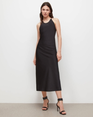 Allsaints Coralie Slip Klänning Dam Svarta | SE.WD414W-5