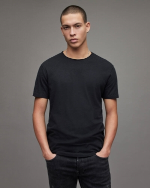 Allsaints Figure Crew T-shirt Herr Svarta | SE.MD008G-451