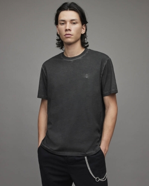 Allsaints Fulton Crew T-shirt Herr Svarta | SE.MD096X-162