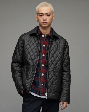 Allsaints Gore Quiltad Jacka Herr Svarta | SE.MJ062X-5