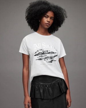 Allsaints Grace Ally T-shirt Dam Vita | SE.WG075X-437