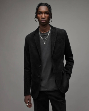 Allsaints Kiels Corduroy Blazer Jacka Herr Svarta | SE.MJ117X-5