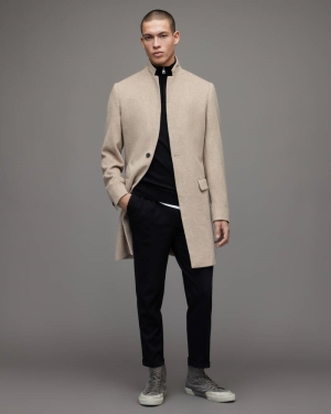 Allsaints Manor Ull Rockar Herr Beige | SE.MC048T-1171