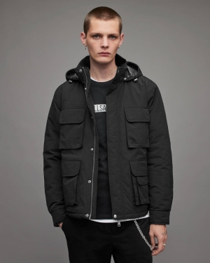 Allsaints Maso Vadderad Jacka Herr Svarta | SE.MJ158Y-5
