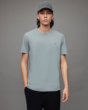 Allsaints Ossage Crew T-shirt Herr Blå | SE.MD067X-7854