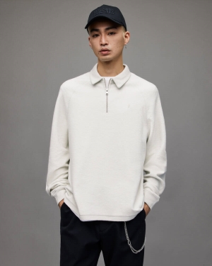 Allsaints Rafe Half Zip Tröjor Herr Grå | SE.MF098X-7673