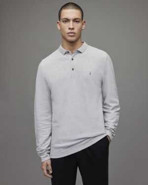 Allsaints Reform Long Sleeve Shirt Piketröja Herr Grå | SE.MD170H-107