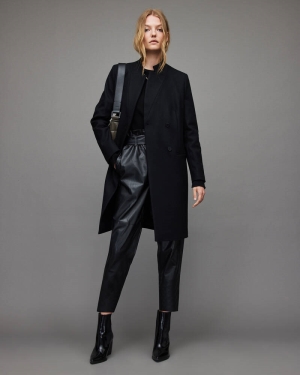Allsaints Sidney Recycled Ull Cashmere Blend Rockar Dam Svarta | SE.WO177V-5