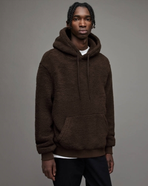 Allsaints Tomi Pullover Teddy Hoodie Herr Bruna | SE.MF074X-8050