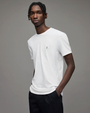 Allsaints Tonic Crew Loungewear Herr Vita | SE.MD109E-437