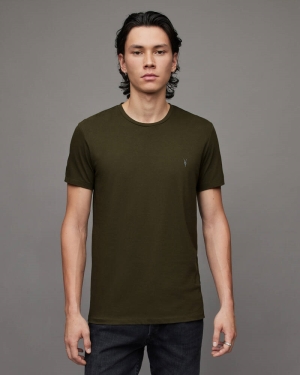 Allsaints Tonic Crew T-shirt Herr Gröna | SE.MD137X-8042
