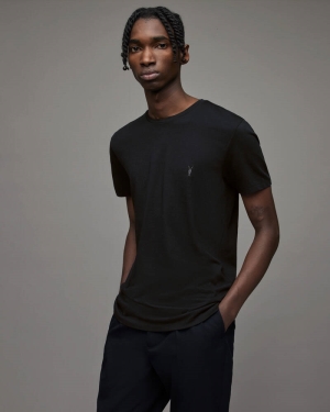 Allsaints Tonic Crew T-shirt Herr Svarta | SE.MD109E-451
