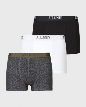 Allsaints Wren Boxers 3 Pack Strumpor Herr Jet Blk/Wht/Brwn | SE.MD083X-8058